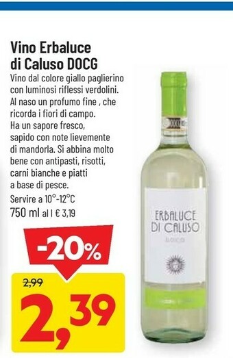 DPiù Vino Erbaluce Di Caluso Docg offerta