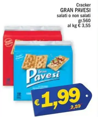 Ard Discount Cracker GRAN PAVESI salati o non salati gr 560 offerta