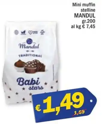 Mini muffin stelline MANDUL gr.200