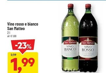 DPiù San matteo Vino Rosso E Bianco offerta