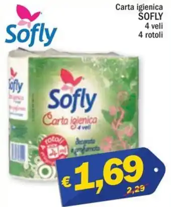 Ard Discount Carta igienica SOFLY 4 veli 4 rotoli offerta
