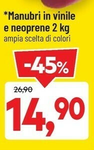 DPiù Manubri In Vinile E Neoprene offerta