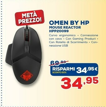 Euronics HP OMEN By Reactor Mouse offerta