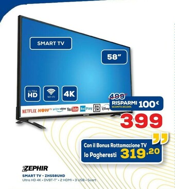 Euronics Zephir ZHS58UHD offerta
