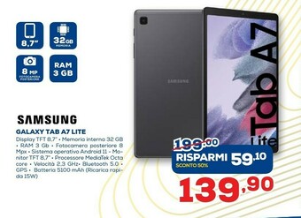 Euronics Samsung Galaxy Tab A7 Lite offerta