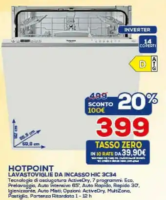 Euronics Hotpoint Lavastoviglie Da Incasso offerta