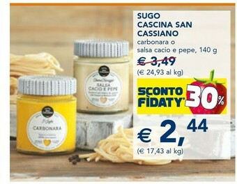 Esselunga Cascina san cassiano Sugo offerta