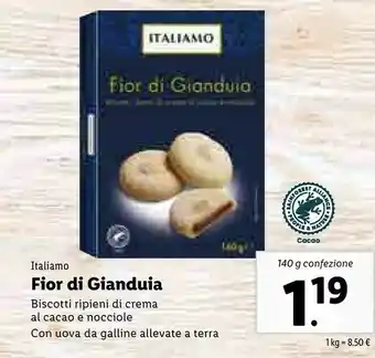 Lidl Italiamo Fior Di Gianduia 140 G(ml) offerta