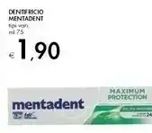 Bennet Mentadent Dentifricio Maximum Protection offerta