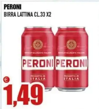PERONI BIRRA LATTINA CL.33 X2