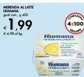 Bennet Humana Merenda Al Latte Al Banana offerta