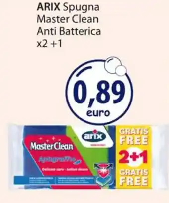 Acqua & Sapone ARIX Spugna Master Clean Anti Batterica x2 +1 offerta