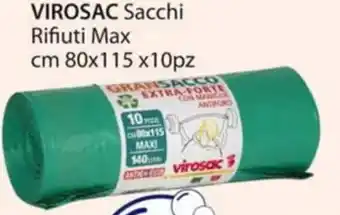 Acqua & Sapone VIROSAC Sacchi Rifiuti Max cm 80x115x10pz offerta