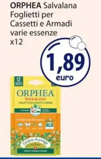 Acqua & Sapone ORPHEA Salvalana Foglietti per Cassetti e Armadi varie essenze x12 offerta