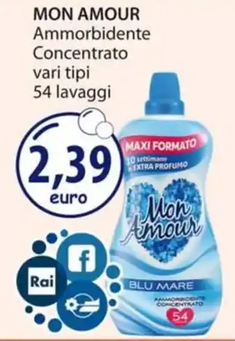 Acqua & Sapone MON AMOUR Ammorbidente Concentrato vari tipi 54 lavaggi offerta