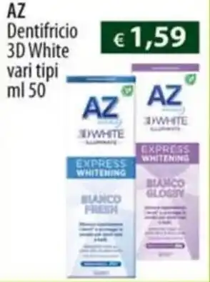 Acqua & Sapone AZ Dentifricio 3D White vari tipi ml 50 offerta