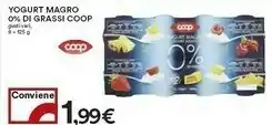Coop Yogurt Magro 0% Di Grassi offerta