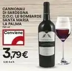Coop Cantina santa maria la palma Cannonau Di Sardegna Doc Le Bombarde offerta