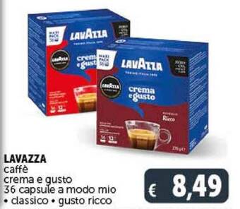 Deco Market LAVAZZA caffè crema e gusto 36 capsule a modo mio offerta
