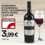 Coop Cantina santa maria la palma Cannonau Di Sardegna Doc Le Bombarde offerta