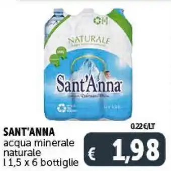 SANT'ANNA acqua minerale naturale l 1,5 x 6 bottiglie