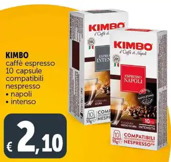 Deco Market KIMBO caffè espresso 10 capsule compatibili nespresso offerta