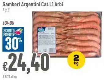 Pan Gamberi Argentini Cat.L1 Arbi kg.2 offerta