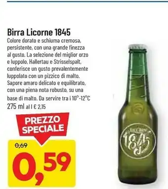 DPiù Birra Licorne 1845 275 Ml offerta