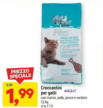 DPiù 44Cat Croccantini Per Gatti offerta