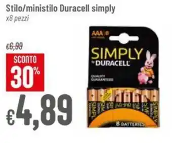 Stilo/ministilo Duracell simply x8 pezzi
