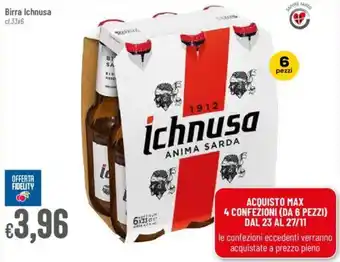 Birra Ichnusa cl.33x6