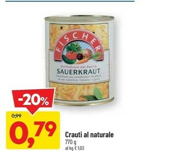 DPiù Crauti Al Naturale offerta