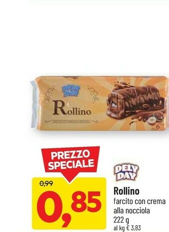 DPiù Delyday Rollino Farcito Con Crema Alla Nocciola offerta
