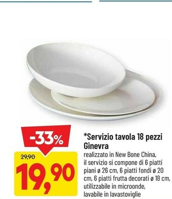 DPiù Servizio Tavola 18 Pezzi Ginevra offerta