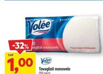DPiù Volée Tovaglioli Monovelo offerta