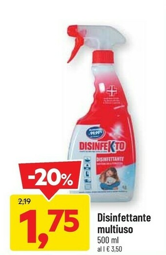 DPiù Disinfettante Multiuso offerta