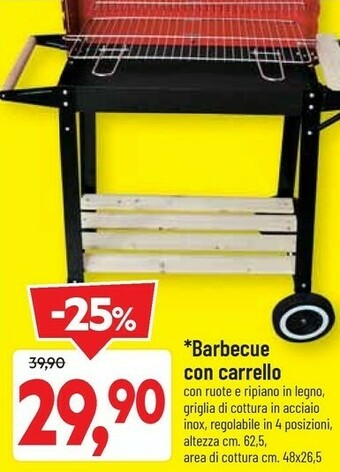 DPiù Dpiu Barbecue Con Carrello offerta