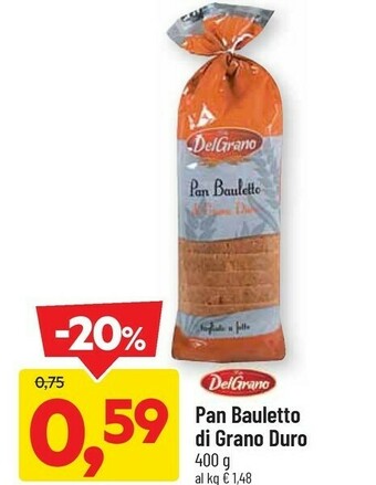 DPiù Del grano Delgrano Pan Bauletto Di Grano Duro offerta