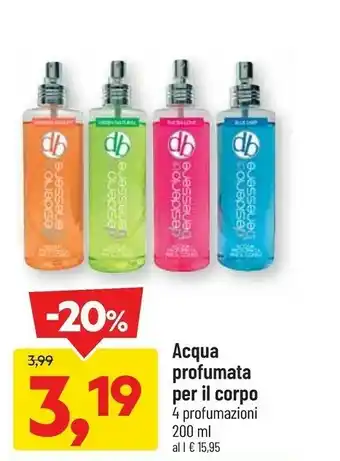 DPiù Acqua Profumata Per Il Corpo offerta