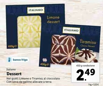 Lidl Italiamo Dessert offerta