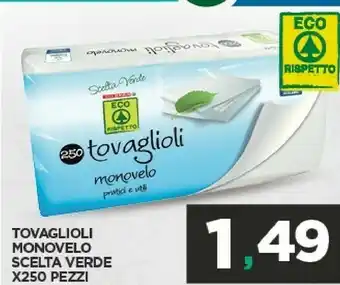 Despar Eco Rispetto Tovaglioli Monovelo Scelta Verde offerta