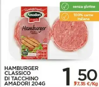 Despar Amadori Hamburger Classico Di Tacchino offerta
