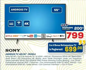 Euronics Sony 55X81J offerta