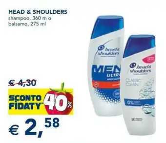 Esselunga Head & Shoulders Shampoo/ Balsamo offerta