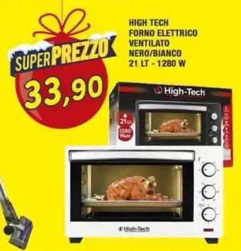 HIGH TECH FORNO ELETTRICO VENTILATO NERO/BIANCO 21 LT - 1280 W