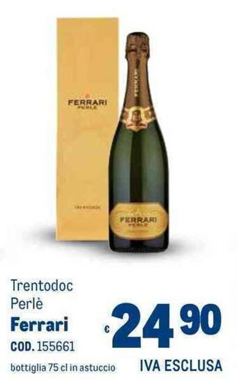 Metro Trentodoc Perlè Ferrari offerta