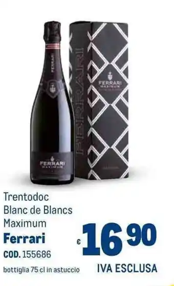 Metro Trentodoc Blanc de Blancs Maximum Ferrari offerta
