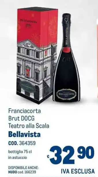 Metro Franciacorta Brut DOCG Teatro alla Scala Bellavista offerta