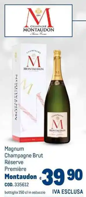 Magnum Champagne Brut Réserve Première Montaudon