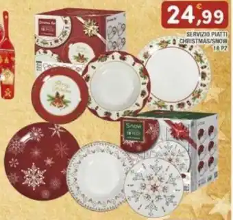 Maury's SERVIZIO PIATTI CHRISTMAS/SNOW 18 PZ offerta